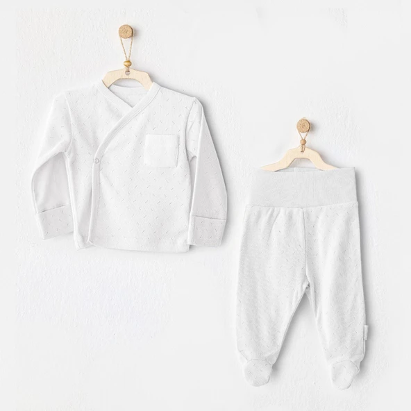 Andywawa AC25557 Side Snap Set 2'Li Zıbın Takım White