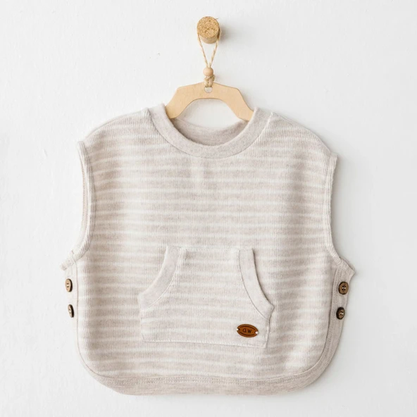 Andywawa AC26214 Casual Yelek Beige