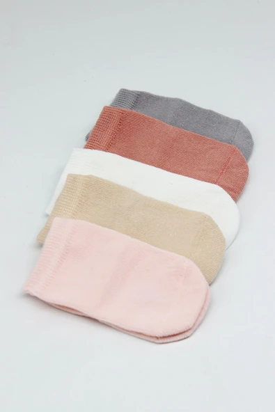 Bistyle 5'li Penye Soket Kutulu Basic Çorap 10131 Pudra - 3