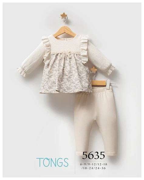 Tongs Baby Little Honey 2'li Takım 5635 Ekru ürün görseli