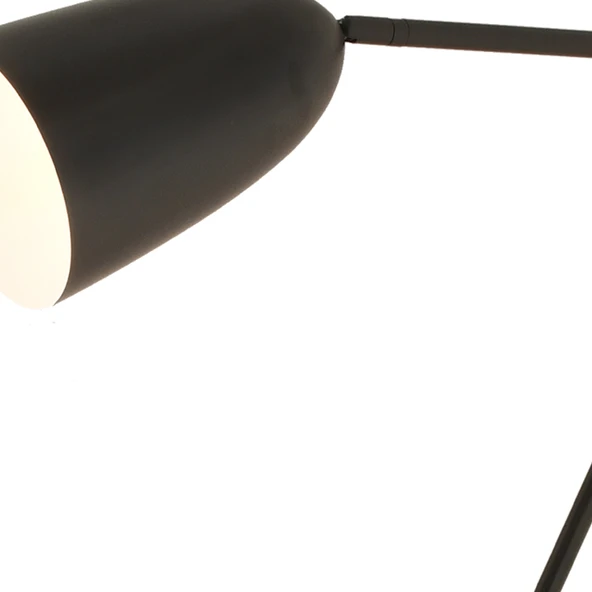 Apliqa Yaman Siyah Retro Başlıklı Modern Dekoratif Köşe Lambader - Resim 3