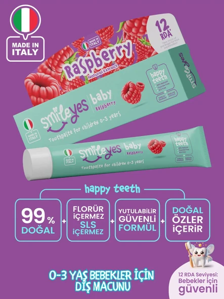 Smileyes Baby Diş Macunu 0-3 Yaş 30 ml Raspberry - 2