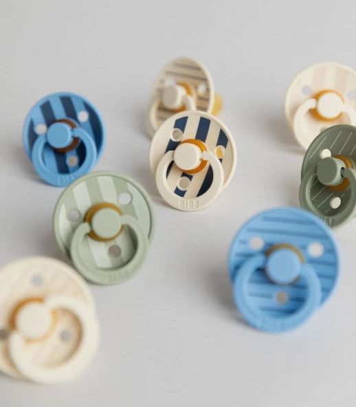 Bibs Studio Colour Pin Kauçuk Emzik 0-6 Ay Sky Blue - Resim 3