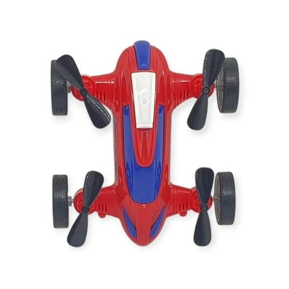 Sürtmeli Drone Araba Hareketli Pervane - Kırmızı - 2