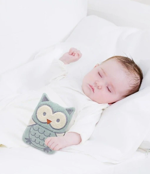 BabyJem Kiraz Çekirdekli Baykuş Kadife Gaz Yastığı 366 Yeşil - 2