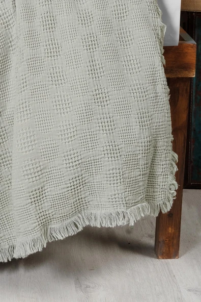 Kanz Bebek Waffle Müslin Nakışlı Pike Knz-021 Bubble Yeşil - 4