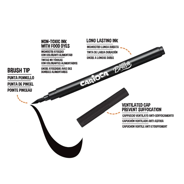Carioca Süper Brush Keçeli Boya Kalemi 10Lu - 4