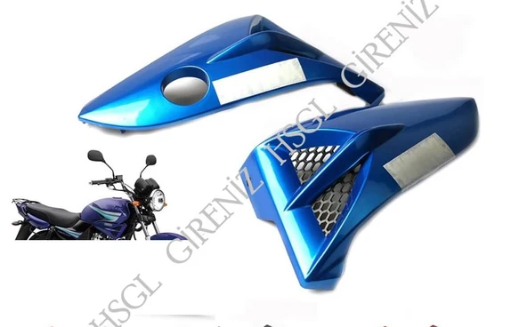 HSGL Motosiklet Depo Yan Pandizot (Bıyık) Mavi  YBR – CG Uyumlu Şık ve Dayanıklı Yan Kaplama Seti - 2