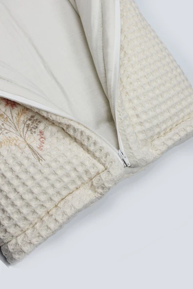 Bistyle Fermuarlı Natural Life Pike Battaniye Girl 70113 Ekru - 4