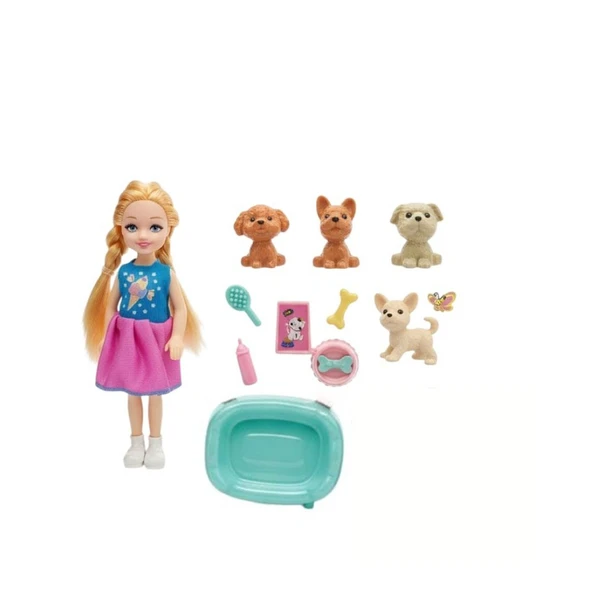 Pet Shop - Bebekli Köpek Bakım Seti - 7722-3 - Sarışın - Resim 2