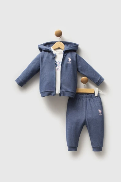 U.S. Polo Assn 3'lü Takım USB2778 Mavi