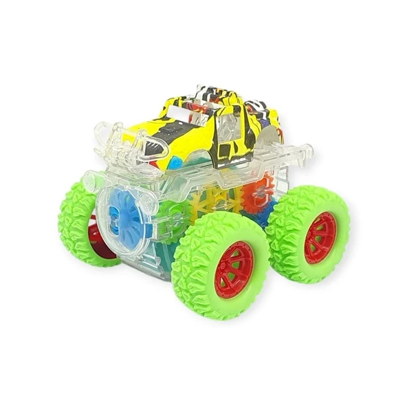 Sürtmeli Işıklı Off-Road Aracı - 7310 - Yeşil - 2