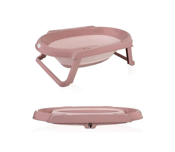 BabyJem Katlanır Banyo 5'Li Küvet Seti 596 Somon - 3