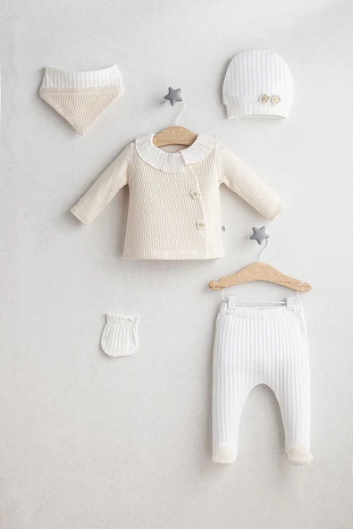 Tongs Baby Daisy Dream 5'Li Zıbın Set 5464 Ekru