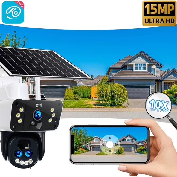 O-Kam 3950 15MP 10X Optik Zoom  UltraHD 4G Solar Akıllı Güvenlik Kamerası - 4