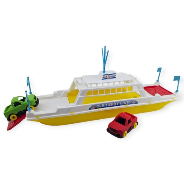 Feribot Araç Taşııyan Gemi 45 cm - Sarı - 3