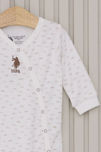 U.S.Polo Erkek Bebek Patikli Tulum USB2024 Krem - 2