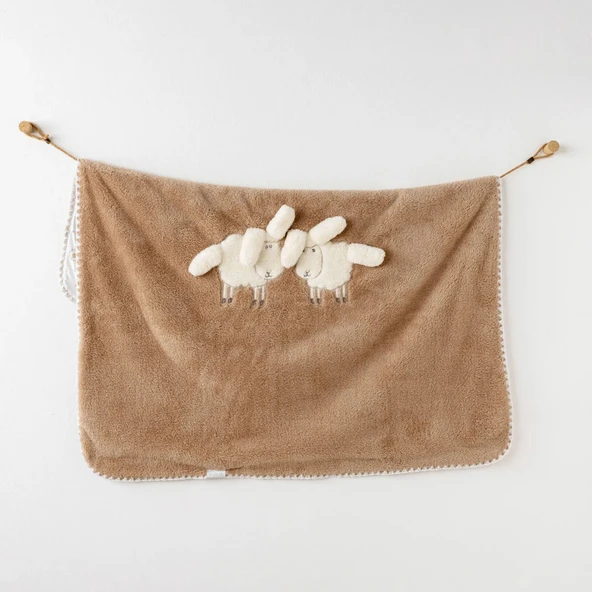 Andywawa AC26168 Tinny S Sheeps Battaniye 90x85 Beige