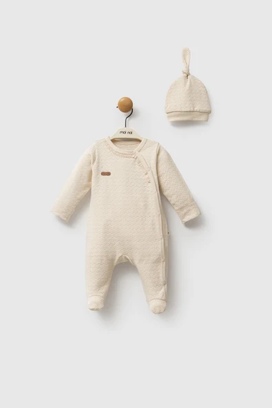 Moi Noi Şapkalı Tulum MNB1248 Bej