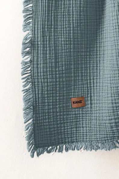 Kanz Bebek 4 Kat Müslin Örtü Knz-027 İndigo - 2