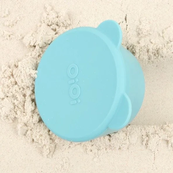 OiOi Silikon Kapaklı Mini Kase 2'Li Mini Bites Aqua Green / Powder Grey - 2