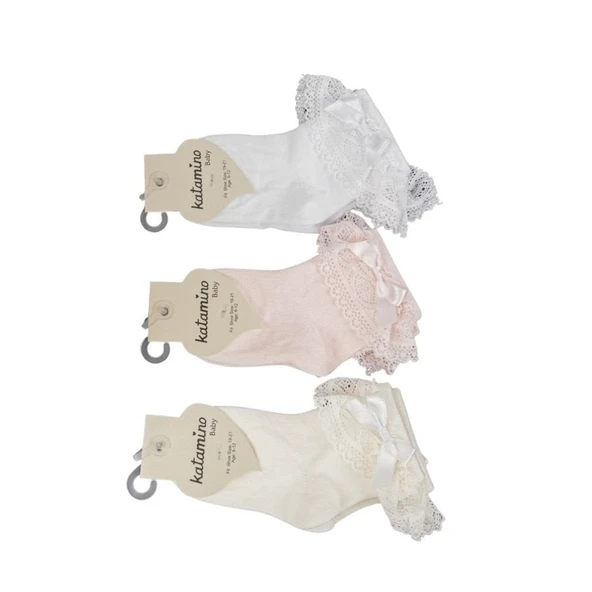 Katamino Lilya Aks Kız Bebek Soket Çorap K46304 Asorti ürün görseli 1