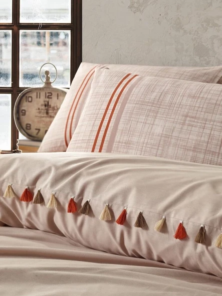 Cotton Box Candy Ranforce Nevresim Takımı Tek Kişilik Merri Bej - 2