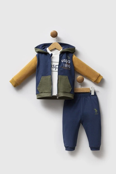 U.S. Polo Assn 3'lü Takım USB2574 İndigo Hardal ürün görseli