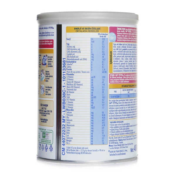 SMA Optipro Probiyotik 3 Bebek Devam Sütü 1-3 Yaş 400gr - 4