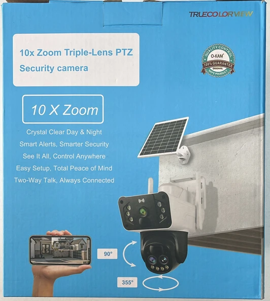 O-Kam 3950 15MP 10X Optik Zoom  UltraHD 4G Solar Akıllı Güvenlik Kamerası - 7