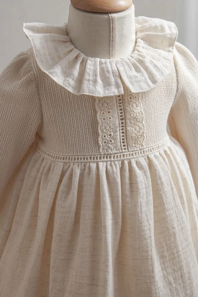 Tongs Baby Bebek Elbise 3899 Ekru - 2