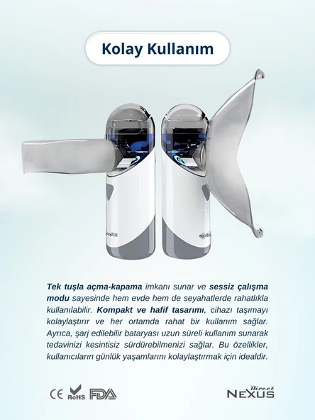 Direct Nexus Taşınabilir Mesh Hava Makinesi Nebulizatör - 3