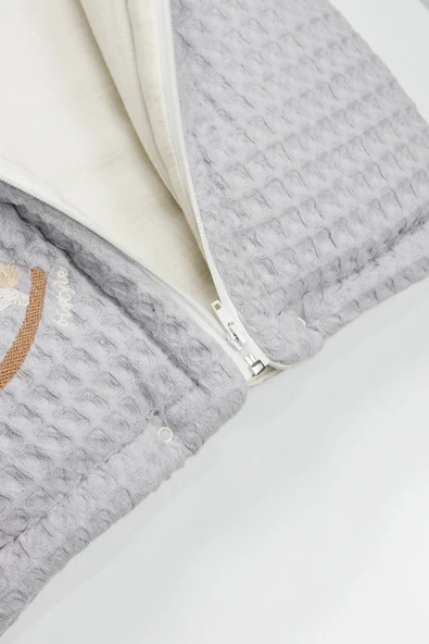 Bistyle Fermuarlı Natural Life Pike Battaniye Boy 70114 Gri