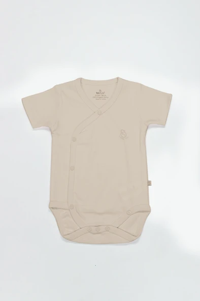 Bistyle Organik Natural Basic Style Kruvaze Yarım Kol Body BS17101 Bej