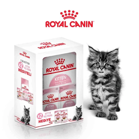 Royal Canin Kitten 26 Yavru Kedi Maması 2 kg (2 Adet Royal Canin Pouch Hediyeli) ürün görseli