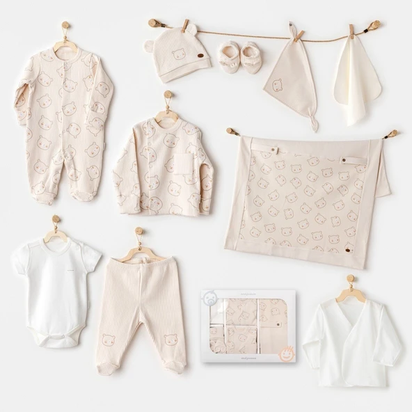 Andywawa AC25181 Bear Time 10'Lu Hastane Çıkışı Light Beige ürün görseli