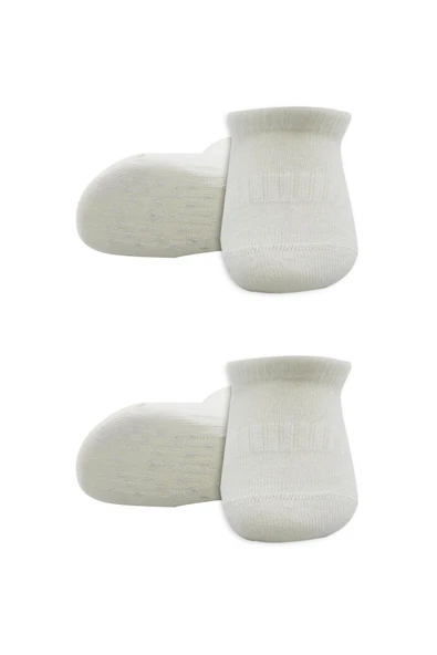 Bistyle 2'Li Sneakers Kaymaz Basic Penye Çorap BS20103 Ekru Ekru - 2