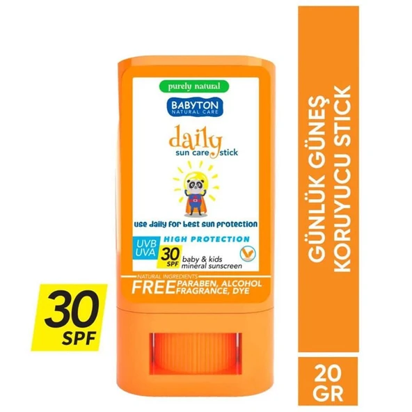 Babyton Bebek ve Çocuklar İçin Günlük Güneş Koruyucu Stick 20 Gr - 3