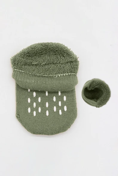 Bistyle 2'Li Altı Havlu Sneakers Kaymaz Çorap 20501 Nil Bej - 4