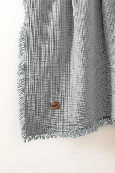 Kanz Bebek 4 Kat Müslin Örtü Knz-027 Gri - 3