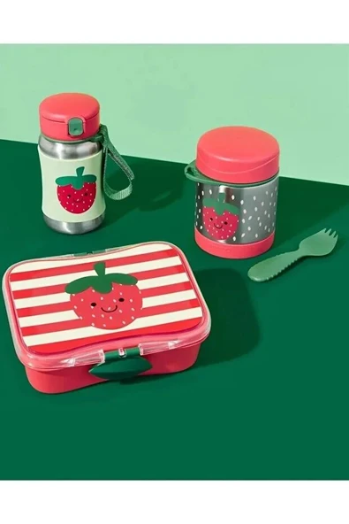 Skip Hop Zoo Paslanmaz Çelik Termos 325 ml Çilek - 4