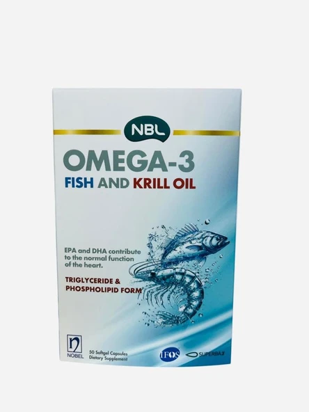 NBL Omega-3 Fish and Krill Oil 50 Kapsül ürün görseli 1