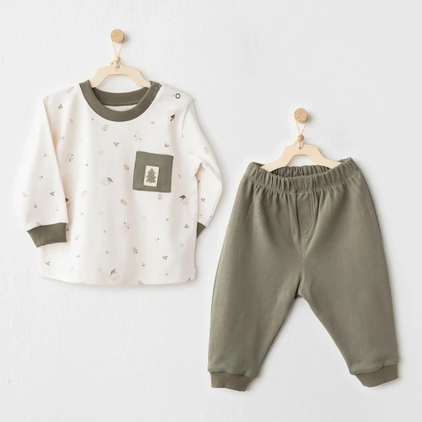 Andywawa AC26186 My 1 St Wardrobe 2'li Takım Ecru Green ürün görseli