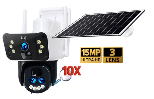 O-Kam 3950 15MP 10X Optik Zoom  UltraHD 4G Solar Akıllı Güvenlik Kamerası - 9