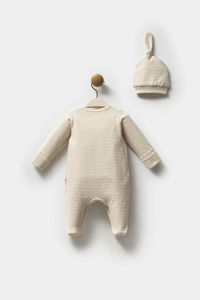 Moi Noi Şapkalı Tulum MNB1249 Bej - 3