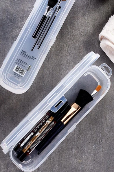 2’li Makyaj Aksesuar Kutusu Seti, Makyaj Takı Kozmetik Fırça Macun Tıraş Taşınabilir Saklama Kabı - Resim 3