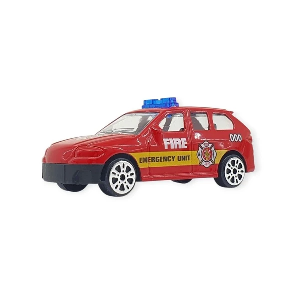 3'lü İş Makinaları Road Seti - Die Cast - DS044 - İtfaiye - 2