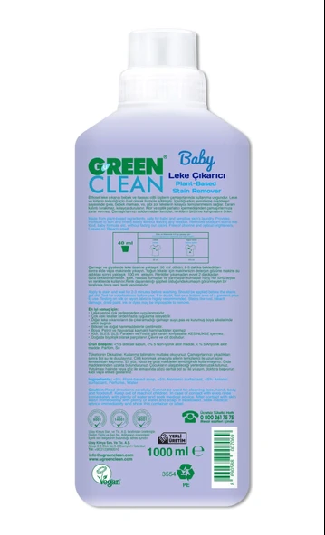 Green Clean Baby Bitkisel Leke Çıkarıcı 1000ml - 2
