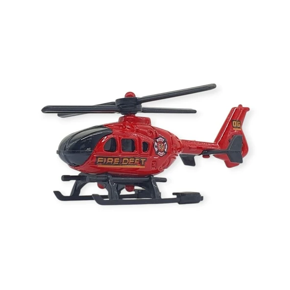 3'lü İş Makinaları Road Seti - Die Cast - DS044 - İtfaiye - 3