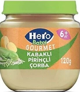 Hero Baby Gourmet Kabaklı Pirinçli Kavanoz Mama 120 Gr
